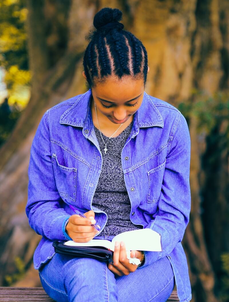 Girl reading.